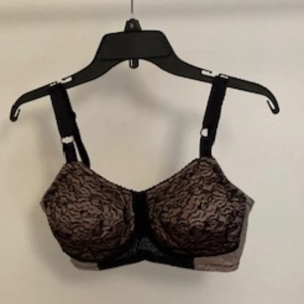 RAGO Women's Rago 2101 Lacette Satin and Lace Wireless Support Bra 34DD - Picture 8 of 9